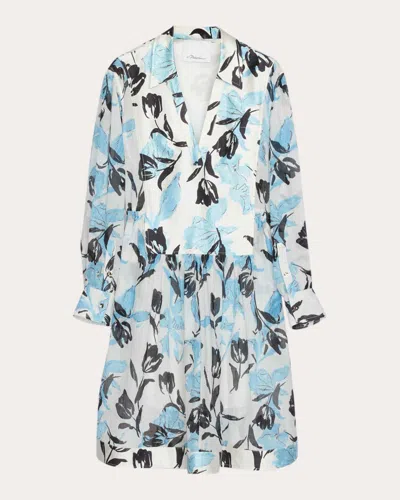 3.1 Phillip Lim Women's Joyful Tulips Shirt Dress In Blue