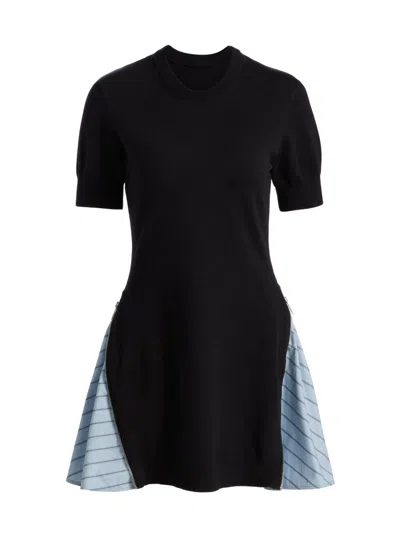 3.1 Phillip Lim Women's Knit Cotton Fit & Flare Minidress In Black