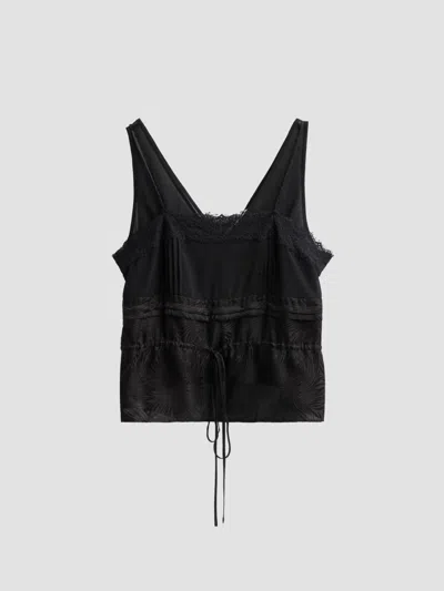3.1 Phillip Lim Women's Lace-trim Satin Camisole In Black