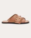 3.1 Phillip Lim Crossover Slide Sandal With Leather Craft In Brown