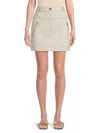 3.1 Phillip Lim Women's Linen Blend Denim Mini Skirt In Ecru