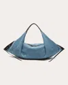 3.1 Phillip Lim Women's Luna Folded Denim Handbag In Blue