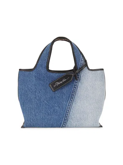 3.1 Phillip Lim Women's Market Colorblocked Denim Tote Bag In Indigo
