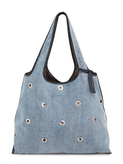 3.1 Phillip Lim Women's Market Studded Denim Tote Bag In Blue