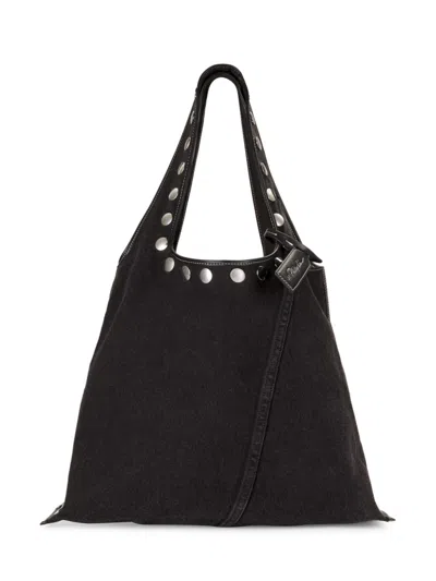 3.1 Phillip Lim Women's Market Studded Denim Tote Bag In Washed Black