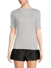 3.1 Phillip Lim Cutout Metallic Ribbed-knit Top In Grey