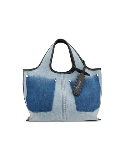 3.1 Phillip Lim Women's Mini Denim Tote Bag In Blue