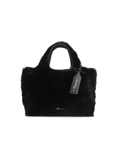3.1 Phillip Lim Mini Market Faux-fur Tote Bag In Black