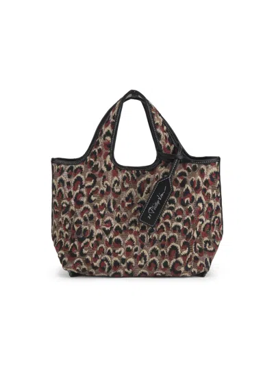 3.1 Phillip Lim Women's Mini Market Leopard-embroidered Tote Bag In Brown