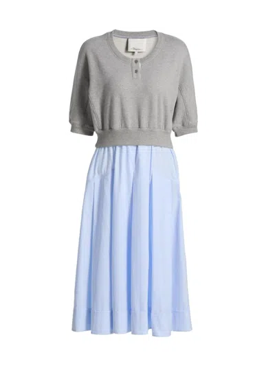 3.1 Phillip Lim Mixed Media Midi Dress In Multi