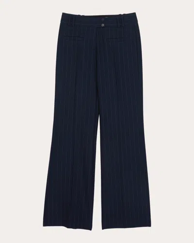 3.1 Phillip Lim Women's Pinstripe Straight-leg Flare Trousers In Blue