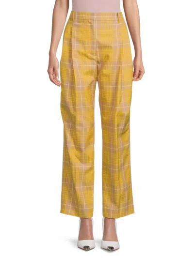 3.1 Phillip Lim Women's Plaid Straight Pants In Sunflower