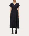 3.1 Phillip Lim Check Fil Coupe Tulip Dress In Blue