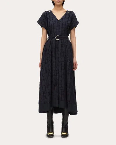 3.1 PHILLIP LIM WOMEN'S PLEATED FIL-COUPÉ MIDI DRESS