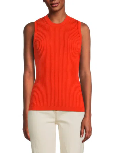3.1 Phillip Lim Women's Pointelle Ribbed Tank Top In Tangerine