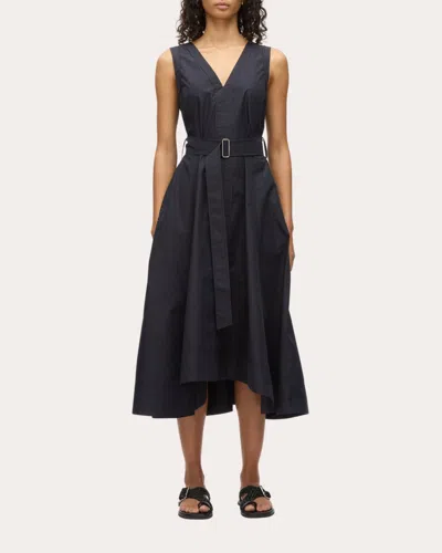 3.1 Phillip Lim Women's Poplin Cross-back Sleeveless Midi Dress