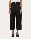 3.1 Phillip Lim Women's Poplin Double Pleat Wide Cropped Pants In Black