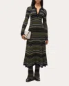 3.1 Phillip Lim Reversible Stripe Knit Polo Dress In Black Multi