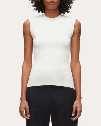 3.1 Phillip Lim Women's Ribbed Knit Jersey Top In White