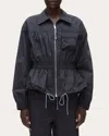 3.1 Phillip Lim Ripstop Elasticized Jacket In Blue