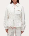3.1 Phillip Lim Ripstop Ruched Jacket In White