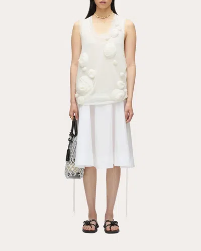 3.1 Phillip Lim Women's Rosette Double Layer Tank Combo Dress