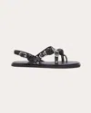 3.1 Phillip Lim Women's Rosette Eyelet Multi-strap Leather Sandal