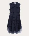 3.1 Phillip Lim Floral-embroidered Sleeveless Midi Dress In Blue