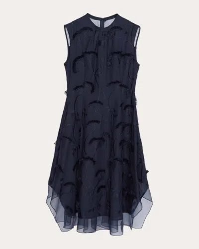 3.1 Phillip Lim Women's Sleeveless Organza A-line Dress In Blue