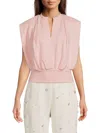 3.1 Phillip Lim Women's Splitneck Extended Sleeve Top In Light Blush