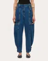 3.1 Phillip Lim Women's Tapered Cargo Jeans In Blue