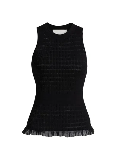 3.1 Phillip Lim Women's Textured Knit Tank Top In Black