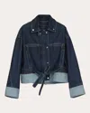 3.1 Phillip Lim Women's Waist-tie Denim Jacket
