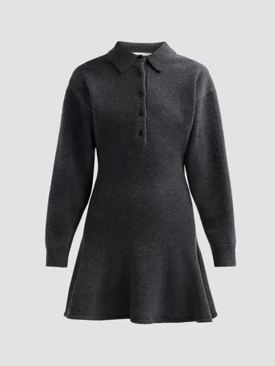3.1 Phillip Lim Women's Wool-blend Mini Polo Dress In Charcoal