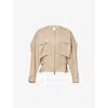 3.1 Phillip Lim Khaki Cargo Flounce Hem Jacket In Khaki