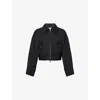 3.1 Phillip Lim Womens Double-zip Utility Cropped Cotton Jacket Black In Black