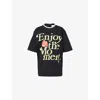 3.1 Phillip Lim Womens  Enjoy The Moment Embellished Cotton-jersey T-shirt In Black