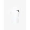 3.1 Phillip Lim Womens Tulip Embroidery Cropped Short-sleeve Cotton-jersey T-shirt White In White