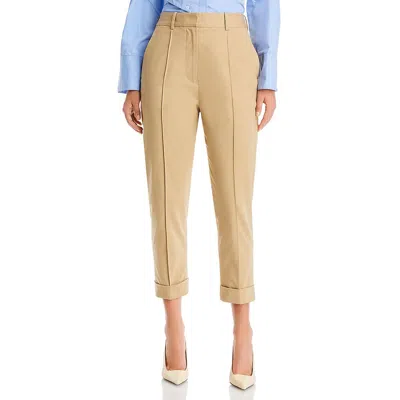 3.1 Phillip Lim Cropped Carrot Leg Trousers In Khaki