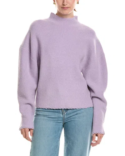 3.1 Phillip Lim Wool- & Alpaca-blend Top In Purple