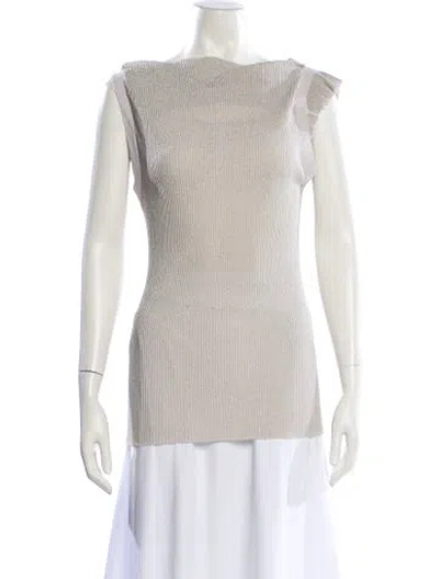 Pre-owned 3.1 Phillip Lim Wool Bateau Neckline Top In Neutral