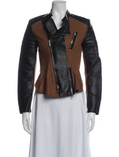 Pre-owned 3.1 Phillip Lim Wool Biker Jacket In Blue