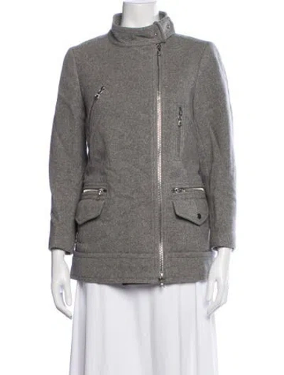Pre-owned 3.1 Phillip Lim Wool Biker Jacket In Grey