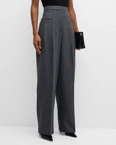 3.1 Phillip Lim Wool-blend Carrot Pants In Grey Melange