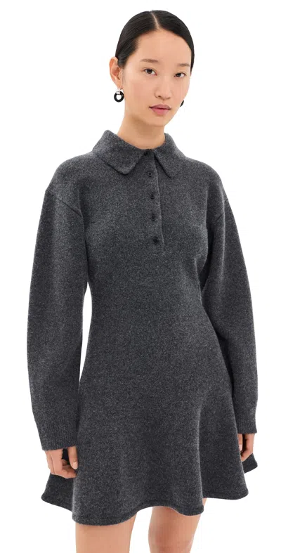 3.1 Phillip Lim Wool Blend Polo Mini Dress Charcoal