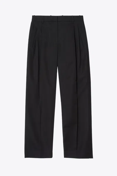 3.1 Phillip Lim Wool Blend Straight Leg Trouser In Black