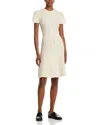 3.1 Phillip Lim Wool Cable Knit Mock Neck Dress In White