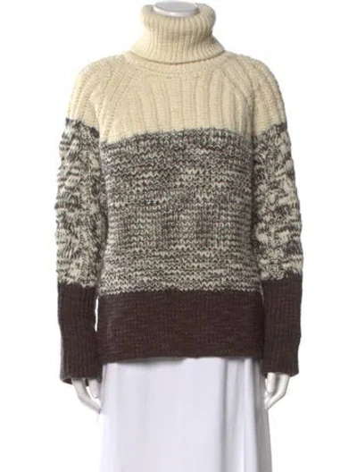 Pre-owned 3.1 Phillip Lim Wool Colorblock Pattern Sweater In Neutral