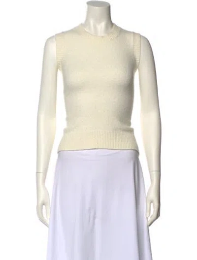 Pre-owned 3.1 Phillip Lim Wool Crew Neck Crop Top In Neutral