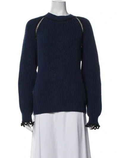 Pre-owned 3.1 Phillip Lim Wool Crew Neck Sweater In Blue